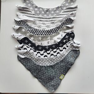 KeaBabies Organic Dual Layer Bandana Drool Bibs, 10 Pack